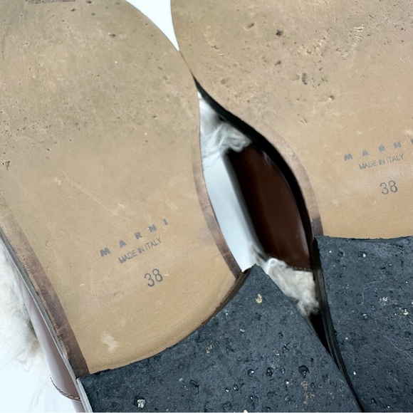 Marni Fur Trim Leather Shoes - Picture 12 of 12